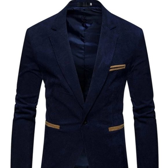 . Other - Blue Mens Corduroy Blazer